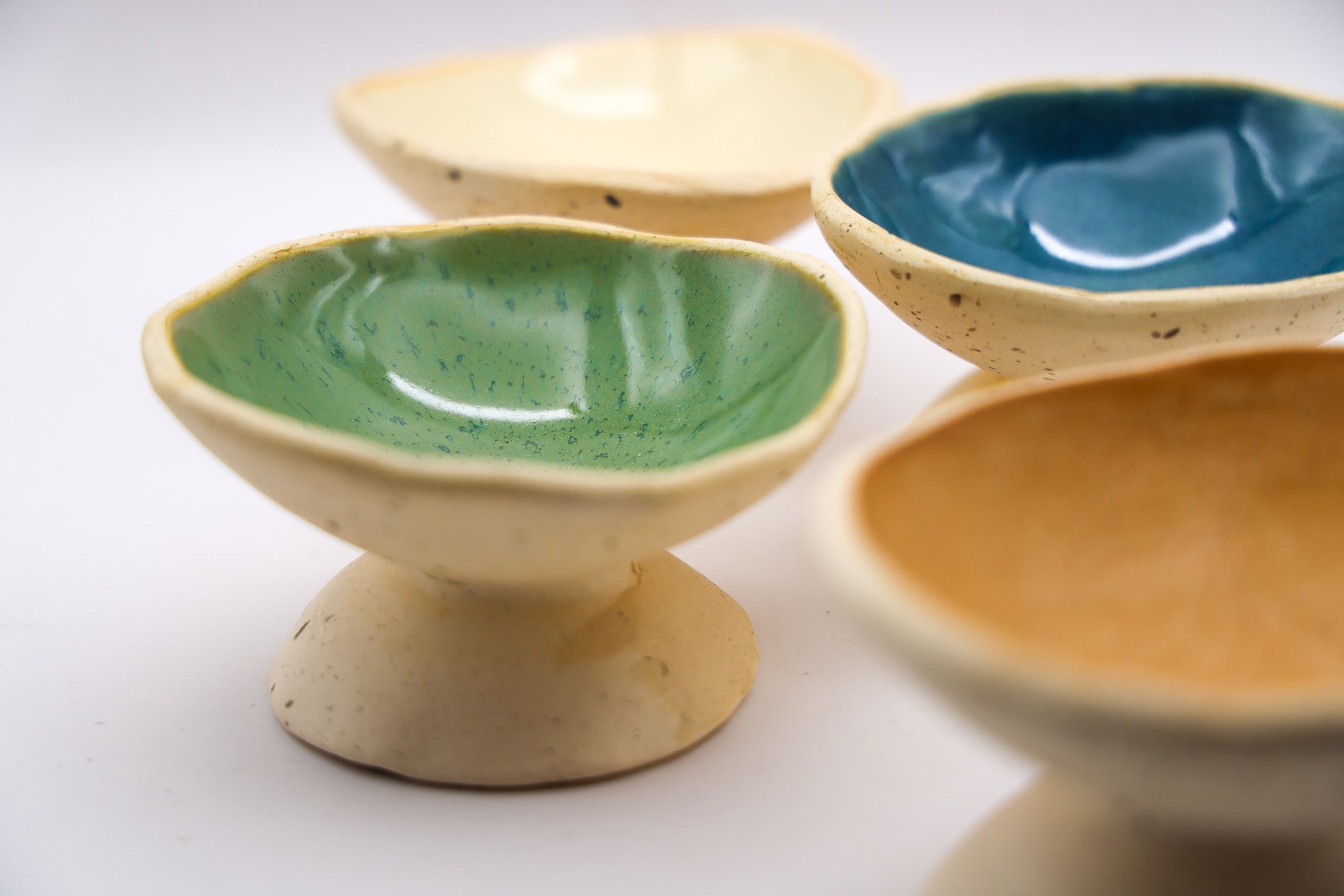 Organic Pedestal Ice Cream Bowls